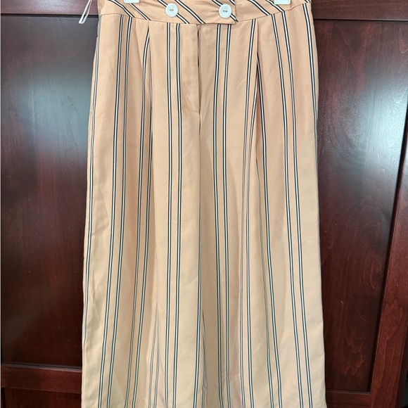 Topshop Pants - Topshop Wide Leg Tan and Black Pants High-Waisted